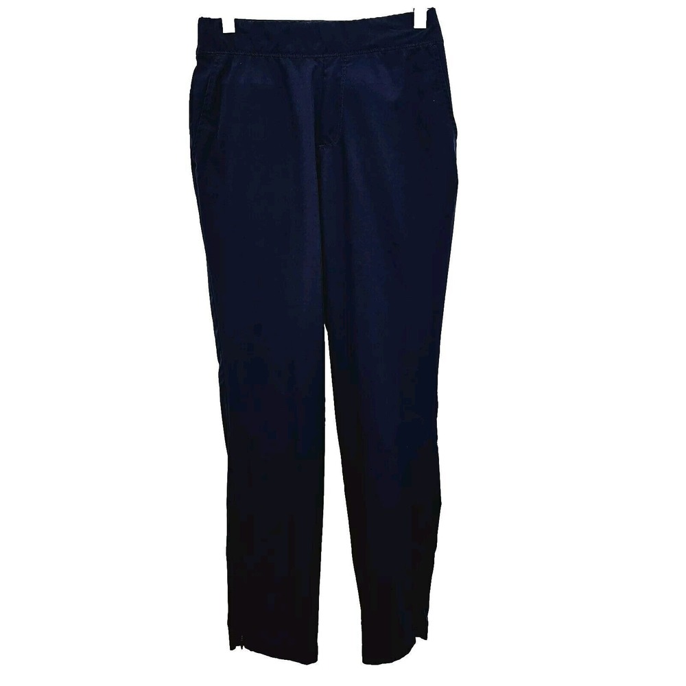 Tommy Bahama Golf Pants Mens Sz Small Navy Lightweight Pull On Ankle Zip Casual